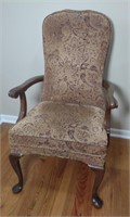 (Den) Vint. Wooden armed chair. 41" Tall