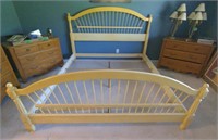 Ethan Allen Country French Style Bedframe. King