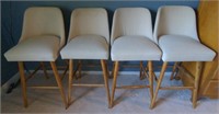 Wood Upholstered Bar Chairs. Measures