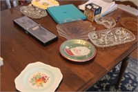Assorted Glass Trays, Cake Cutting Set & More