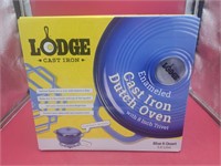 New Lodge Blue 6QT Cast Iron Dutch Oven