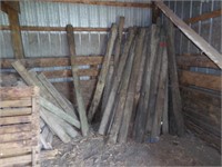 Used wood fence posts and misc