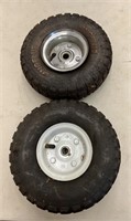 Two Small Tires and Rims, 4.10 x 3.50