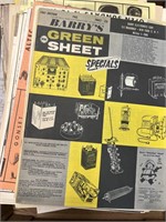 Box of Vintage Radio Advertising, Parts, Tube ID,