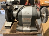 Craftsman Bench Grinder Bolted to Plywood Piece