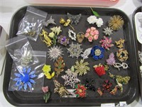 TRAY: ASS'T VINTAGE FASHION BROOCHES