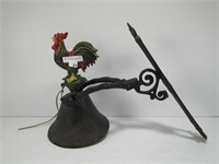 CAST ROOSTER DINNER BELL - 15.5" TALL