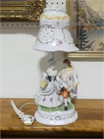 PORCELAIN FIGURAL TABLE LAMP - 19" TALL