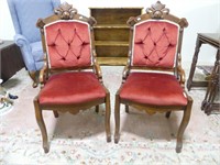 2 JACQUES & HAY STYLE PADDED SIDE CHAIRS