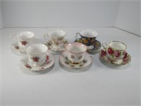 TRAY: 6 ROYAL ALBERT CUPS AND SAUCERS