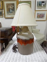 POTTERY JUG TABLE LAMP- 18.5" TOTAL HEIGHT