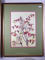 ALLAN POLLOCK "LEAVES & PODS" WATERCOLOUR PAINTING