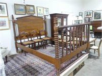 SOLID CHERRY QUEEN SIZE JENNY LIND BEDFRAME