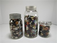 BOX: 3 JARS OF BUTTONS