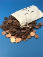 Bag of Pennies Dated 1990-1999