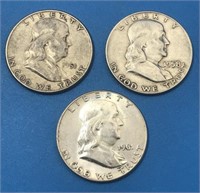 3x 50c USA -Silver