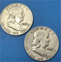 1953D & 1954S USA Fifty Cents
