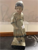 Little girl chalkware statue - Stands 16' Tall
