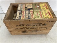 BOX WITH 16 GAUGE SHOT GUN SHELLS