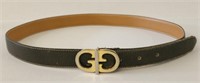 (LG) Gucci Leather Belt 37" L