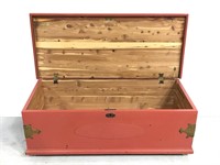 Vintage cedar wood chest ER Co Forest Park Line