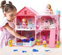 CUTE STONE FULL Doll Dream House with Lights