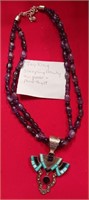 350 - JAY KING TURQUOISE & AMETHYST NECKLACE (D34)
