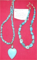 350 - JAY KING 2PC TURQUOISE NECKLACE SET (D39)