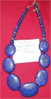 350 - JAY KING LAPIS STERLING SILVER NECKLACE (D40