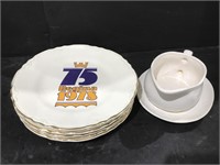 Set of six Regina 1978 75th anniversary plates.