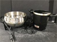 A Rival Stainless Steel Fondue Pot and a Toastess