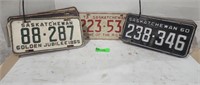 Assorted License plates from 1953 to 1973
