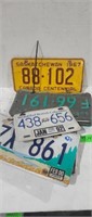 Assorted License plates from 1967 to Late 90's