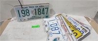 Assorted License plates from 80's to 2000's