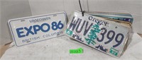 Assorted License plates from 80's to 00's