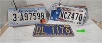 Assorted License plates from 60's to 2010's