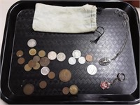FOREIGN COINS AND OTHER LOT