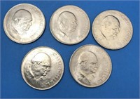 Group of 5 1965 Churchill Crowns