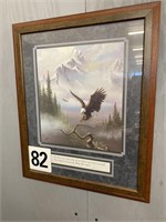 MOUNTAIN EAGLE WALL ART 18-1/2 X 22-1/2