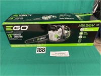 EGO 56V 18" CHAINSAW W/BATTERY & CHARGER NEW