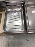 1LOT (11) S.S. PERFORATED FULL PANS, 2"