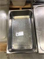 1LOT 11 S.S. FULL PERFORATED PANS, 4"