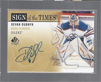 DEVYN DUBNYK 2012-13 SIGN OF THE TIME AUTOGRAPH