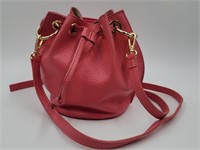 Anna Paola Leather Bucket Bag, Made in Italy
