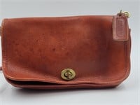 Leather Crossbody has Coach Emblem Attached