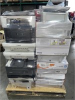 PALLET OF DAMAGED OFFICE PRINTERS, SOLD FOR