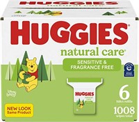 Huggies Natural Care Unscented Baby Wipes, 5pk