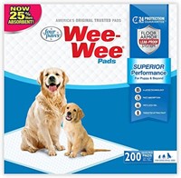 Four Paws Wee-Wee Dog Training Pads, 200 Count