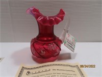 Cranberry Signed 6.5" Museum Collection Pitcher