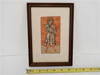Antique German Monestary Playing Card